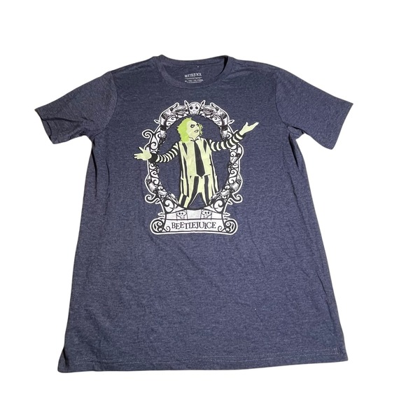 Beetlejuice Other - Beetlejuice Graphic T-Shirt, Dark Gray Crew Neck Tee, Boys/Girls,‎ XL(18/20)